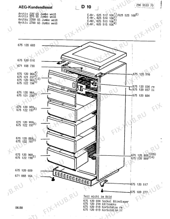 Схема №1 625541106 с изображением Панель ящика для холодильной камеры Aeg 8996751212383